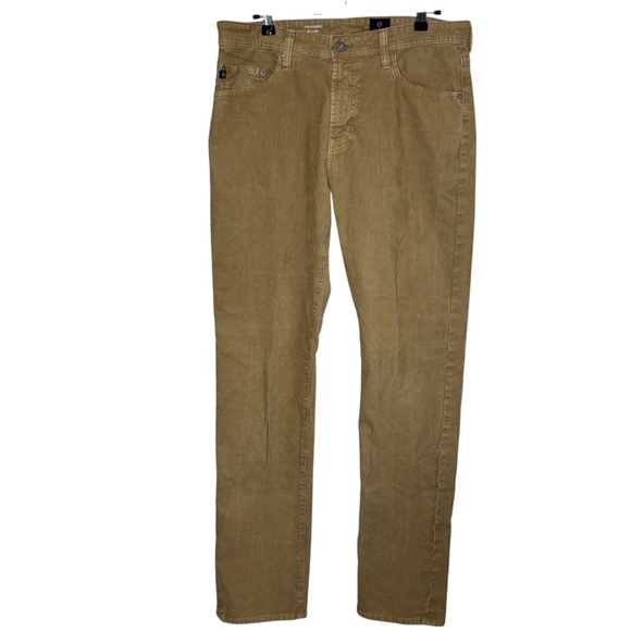 Ag Adriano Goldschmied Other - AG ADRIANO GOLDSCHMIED Mens 34x34 Everett Slim Corduroy Pants Camel Khaki